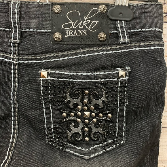 SUKO JEAN | Black Jeans & Silver Embellishments - Picture 4 of 6